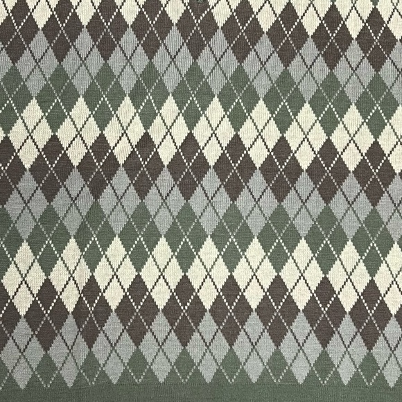 VTG Lord Jeff Argyle Sweater Men's XL V-Neck USA Fine Wool Blend X-Large - Picture 9 of 9